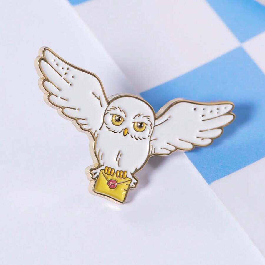 Miniso Harry Potter Series Hedwig And The Golden Flyers Badge Cartoon Animation Brooch Magic Academy Enamel Pin Metal Badge Jewelry Clothes Backpack Accessories Gift - Multicolor - View 1