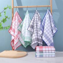 4/8 piezas Servilletas a cuadros rojos y azules estilo europeo, Toallas de cocina estilo Ins