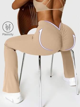 Speed mate Ladies' Sporty Tight Flare Yoga Dance Pants,Fleece,Winter