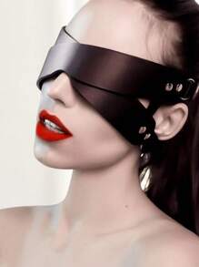 1PC Women's Sexy Eye Mask, Personalized Custom Eye Mask, PU Leather Eye Mask, Light-Blocking Eye Mask, Women's Bondage Eye Mask, Fun Bondage Eye Mask, Adult Game Eye Mask, Is A Masquerade Mask, Party Gathering, Halloween, Valentine's Day First Choice, Rave