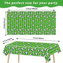 1Pc, Green Soccer Party Tablecloth Soccer Theme Birthday Table Cover Decoration Soccer Party Supplies Favor Green Football Tablecloth Table Decoration Bachelor Sports Game Party
