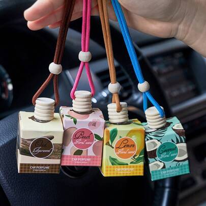 1pc 8ml FORMBO Car Diffuser Pendant, Removes Odor, Long-Lasting Fragrance | Car Accessories Air Freshener | Suitable For Car, Closet, Bathroom, Bedroom | Father's Day Gift, Perfect Gift For Family And Friends!