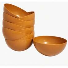 Kit 10 Units Plastic Bowls 370ml - Orange - View 1