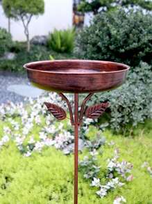 1pc Metal Bird Bath Rack And Feeder With Stakes, Used For Outdoor Garden, Yard, And Lawn Decoration, With Five Sturdy Grip Diameters Inserted Into The Ground - Outdoor Garden Water Features Outdoor Decor Garden Decor Home Decor