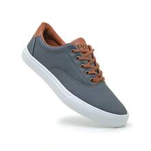 Men's Polo Boxster Casual Sneakers Lace-Up Sneakers Flat Sole Round Toe Casual Dress Shoes - 石墨 - 查看 1