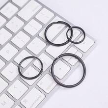Hot Picks 40 Pack Black Key Ring Keychain Assorted In 4 Sizes Metal Round Split Key Chains Rings For Home Car Dog Tag Office Lanyards Keys Attachment