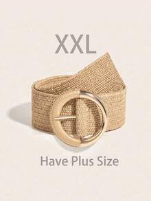 1pc Bohemian Style Khaki Stretch Elastic Waist Belt, Versatile Fashion Fits For Jeans, Shirts, Suitable For Outings, Music Festivals, Parties Summer, School Fall, Autumn, Halloween - Pp Grass - View 12