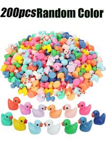10/20/30/50/100/150/200 piezas Figuritas pequeñas de patos de resina miniatura de plástico pequeña para decoración de casa de muñecas, jardín de hadas, paisaje y acuario
