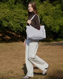 Women's Handbag, Lightweight Puffy Handbag, With Compartments, Quilted Shoulder Bag Handbag, Suitable For Travel And Work - Light Grey - View 7