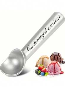 Customized Text LOGO Aluminum Alloy Ice Cream Scoop, Watermelon Fruit Ice Cream Scoop, Commercial Ice Cream Spade Scoop - Multicolor - View 7