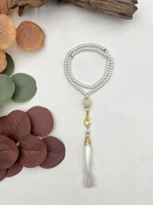 1 pieza Rosario musulmán de 99 cuentas, pulsera de cuentas de oración