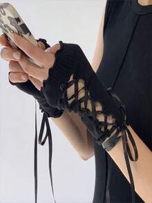 1piece Lolita Jk Sun Protection And Versatile Girl Bracelet With Strapped Sleeves - Multicolor - View 4