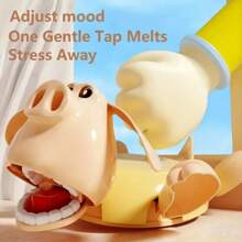 1pc Cute Piggy Coaster With Press-To-Open Mouth & Limbs, Will Laugh Piggy Coaster,Piggy Coaster With Funny Expression When You Put A Glass On His Back, Funny Teacup Holder, Thickened Anti-Slip Heat Insulation, Yellow & White Design, Gag Gifts For Pig Lovers, Desk Piggy Decoration, Desktop Decor,Fun Gift,Perfect For Easter, Thanksgiving, Mother's Day, Father's Day, Or Graduation Gifts, Heat Insulation Pad | Playful Design | Antislip Base