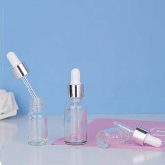 1pc 10ml/20ml/30ml Essential Oil Refillable Sample Bottles, Empty Dropper Bottles Suitable For Serum, Essence, Perfume Back To School