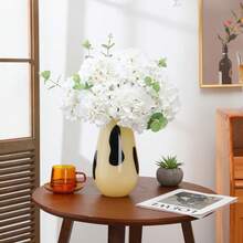 1 cái/3 cái/6 cái/250 cái (có dây thép) Cành hoa cẩm tú cầu nhân tạo, lá lụa phun, cành hoa cưới giả, cành cây xanh, cây hoa giả bằng lụa và nhựa, thích hợp trang trí nhà cửa, tiệc cưới, ngày Valentine, trang trí năm mới. - trắng - Xem 5