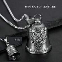 AD 1PC Motorcycle Male And Female Bells, Bicycle Bell Accessories, Protective Gear For Cycling, Motorcycle Angel Bells, Exorcism Bells, Retro Punk Motorcycle, Stainless Steel Lucky Cycling Bells - one-size - View 17