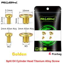 Risk Cycling Titanium Alloy Screws For Brake Cylinder Heads Of Mountain Bikes, Integral And Split Oil Chamber Cover Screws, SLX/XT/XTR Fixed Titanium Screws