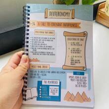 Cuaderno espiral con guía simplificada de la Biblia con ilustraciones inspiradoras: Garabateo y la Biblia
