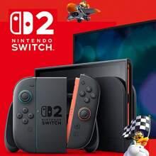 Nintendo Switch Nintendo Switch 2 Consola, pantalla OLED de 7.9 pulgadas, calidad de imagen de nivel cinematográfico y experiencia de juego con cancelación de ruido envolvente, portátil y acoplable, color negro