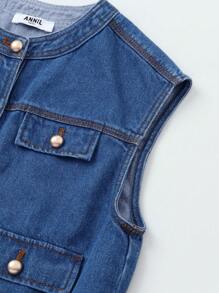 Annil Abbigliamento per bambini, ragazze, ragazzi grandi, giacche di jeans, autunno