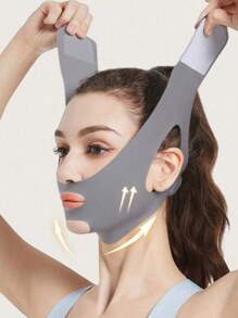 1Pc Women's Gray/Pink/Night Bandage Mask For Everyday Wear. This Seamless V-Shaped Sleep Mask Is Perfect For Use Both While Sleeping And Relaxing At Home. You Can Wear It While Watching TV, Working Out Or Having Fun.