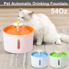 موزع مياه ذكي صغير للحيوانات الأليفة، يعمل بالطاقة USB، سعة 54.1 أونصة، 3 أوضاع إمداد المياه، تصفية متعددة المراحل، حساس ذكي لتوزيع المياه تلقائيًا، سقاية تلقائية للكلاب والقطط