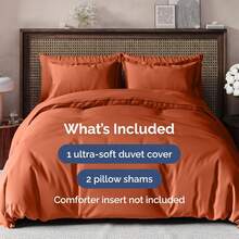 Cover Queen Size Set - Extra Soft Queen Size Duvet Cover 90 X 90 With 2 Pillow Shams - Hotel Luxury Easy Care And Fade Free W/ Zipper Closures & Ties - Breathable Bedding Set (Light Sage Green) - 29 - 赤陶(無被子) - 查看 2