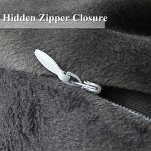 DIvellow Velvet Duvet Cover Queen Set Sage Green Comforter Cover 3Pcs Ultra Soft Cover Breathable Solid Luxury Flannel Velour Duvet Cover Zipper Closure Corner Tie - Charcoal Gray - 查看 6