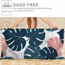 Extra große, schnelltrocknende, ultrafeinfaserige Strandtücher - Tropisches Blattmuster, super weich, sandfreie, hoch absorbierende, leichte und tragbare - ideal für Strand, Pool, Reise und Valentinstag Geschenk, Yoga Handtuch | Modisches Schwimmhandtuch | Schnell trocknendes Material, Strandtücher Strandutensilien