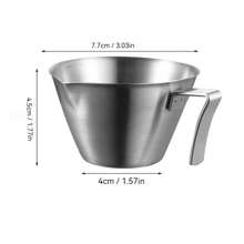 1pc Stainless Steel Italian Coffee Extraction Cup; Espresso Liquid Receiving Cup; Ounce Coffee Creamer; Narrow-Mouthed Cup; Outdoor