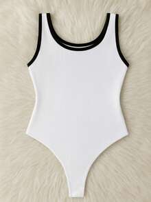 Women's Ribbed Tank Top Fashion 2024 - 白色 - 查看 1