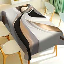 1 / 20 piezas Mantel moderno de lujo, mantel con diseño de rayas de múltiples colores, cubierta de mesa rectangular de poliéster, lavable a máquina, perfecto para decoración de primavera y verano, fiestas, cocina y uso al aire libre - regalo ideal para inauguración de casa y días festivos