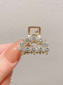 5pcs/7pcs/10pcs Set New Elegant Alloy Pearl Rhinestone Shiny Hair Claw, Versatile For All Seasons - Multicolor - View 4