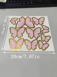 10/20Pcs Mixed Size Butterfly Cake Decorations, 3D Pink And Purple Butterfly Cupcake Decorations, Birthday, Wedding And Party Supplies, Baking Cake, Dessert, Appetizer, Snack Decorations, Butterfly Birthday Cake Decorations, Holiday Inserts, Combination Set