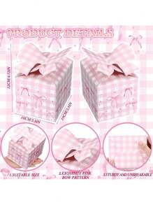 1 Stück Geschenkbox mit Schleife, elegante & schöne Schleifenverpackungsbox, geeignet für Geburtstaggeschenke, Hochzeitsgefälligkeiten, Heimdekoration, Feiertagsparty, Graduierungsfeier, Themenevent