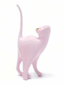 1 件粉色装饰猫雕像，斯堪的纳维亚风格猫艺术雕塑，树脂小雕像，适用于家庭和办公室装饰、房间、橱柜、书架装饰配件，完美的礼物 - 彩色 - 查看 12