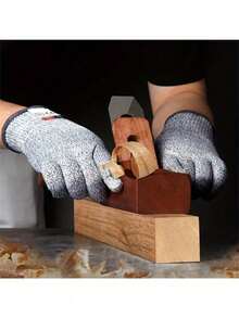 左右手通用防割烹饪手套 - 5级，可机洗，舒适贴合，轻便无铅，5级防割手套，防割防刺，厨房防刮擦，防玻璃切割保护，适用于园丁 - 灰色 - 查看 6