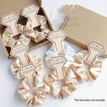 7pack/12 Pack Bridesmaid Proposal Gifts Bridesmaid Scrunchies Hair Ties Bachelore Party Favors Bridesmaid Gift For Bridal Wedding Party -To Have And To Hold Your Hair Back
