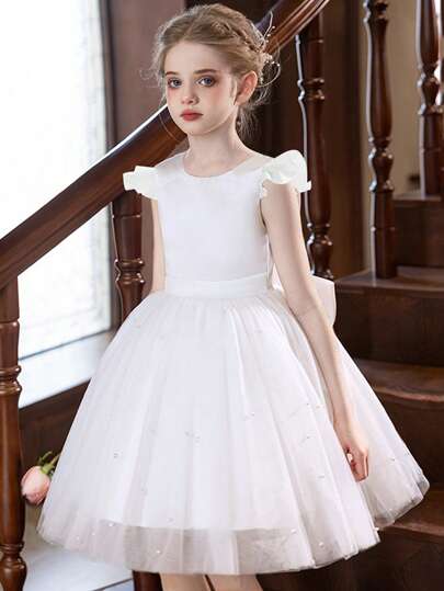 Vestidos de fiesta de noche tipo baile de graduación para niñas jóvenes, vestidos de novia de princesa para niñas