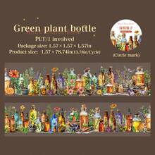 have a good day 1 Roll 78.74inch(200cm) Vintage Style Witch's Potion Bottle Series Stickers On Roll Cutting Decor Collage Card Material Aesthetics Scrapbooking DIY Sketchbook Personalized Hand Account PET Tape Office & School Supplies,School Supplies,Back To School