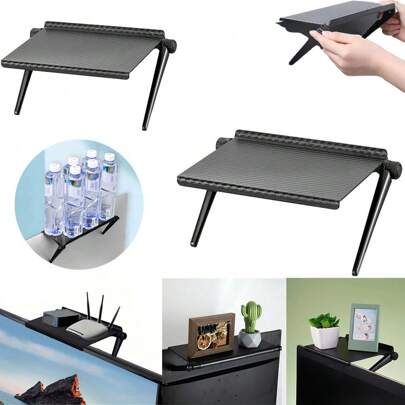 1 pezzo Supporto regolabile per schermo TV, supporto da tavolo per monitor di computer, scaffale per TV, supporto per router