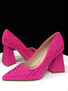 Venus Chan 2025 Luxury Italian Design Women's Party Heels And Matching Handbag Set - Perfect For African Weddings And Special Occasions - Fuchsia - View 6