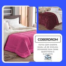 Duvet Coverlet Sheepskin Wool Queen Size 2.20 X 2.40 - 酒紅色 - 查看 5