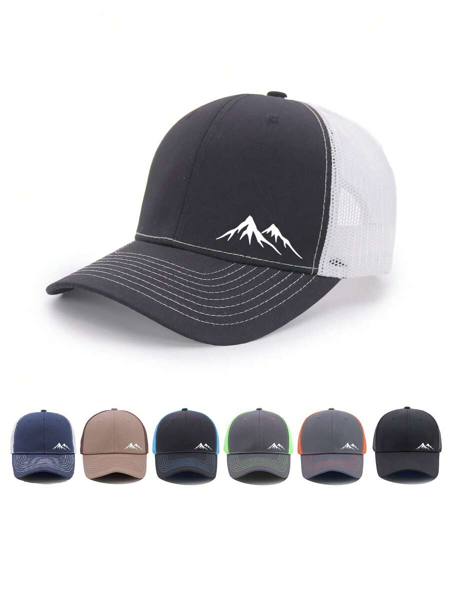 Șapcă de baseball cu imprimeu de diamant în stil stradal - Design cu plasă respirabilă, croială reglabilă, pălărie de exterior unisex hip hop pentru pescuit, camping și streetwear pentru tineret