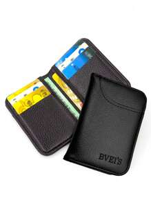 1pc Thin Compact Cardholder, Unisex Minimalist Card Case, Anti-Theft & Demagnetization, Multi-Card Slots, ID Card Holder