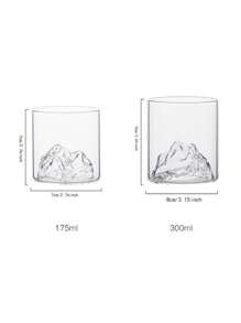 1pc-The Appealing And Magnificent Guanshan Cup Makes Your Life Full Of Excitement. Iceberg Shaped Glass, Cocktail Glass, Suitable For Any Beverage Juice Tea Coffee Glass, Cups Suitable For Parties, Bars And Family Gatherings, Can Be Used For Back To School, School Supplies, Chinese New Year, Valentine's Day.