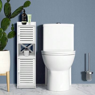 Meuble de rangement, petit meuble de rangement de salle de bain, meuble de salle de bain étroit, porte-papier toilette, meuble de salle de bain colonne, armoire, meuble de salle de bain, meuble de toilette, meuble de toilette, rangement de salle de bain, tiroir, compartiment, gain de place, petit espace, 22*20*75 cm