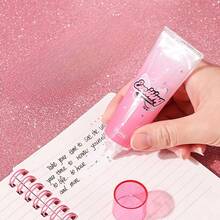 1 Random Color Creative Correction Tape, Large-Capacity Transparent PET Film, Fashionable And Quiet, Portable For Office And Student Use, Essential Stationery