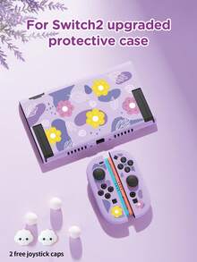 1pc New Switch2 Protective Case (2025) For Switch2/Switch OLED/Switch NS/Lite, Cute Animal Patterns Like Bear, Rabbit, Dinosaur, Strawberry, Flower Designs, Scratch-Resistant Cover, Includes Joystick Cap, Random Lite Model Shipped, Ideal Gift For Switch Gamers - Multicolor - View 8