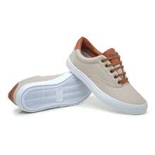 Men's Polo Boxster Casual Sneakers Lace-Up Sneakers Flat Sole Round Toe Casual Dress Shoes - 米色 - 查看 2